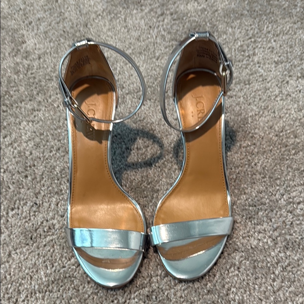 J. Crew Silver Heels